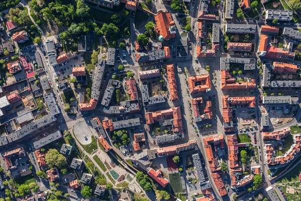 Luchtfoto van Olesnica stad — Stockfoto