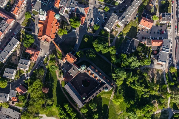 Veduta aerea della città di Olesnica — Foto Stock