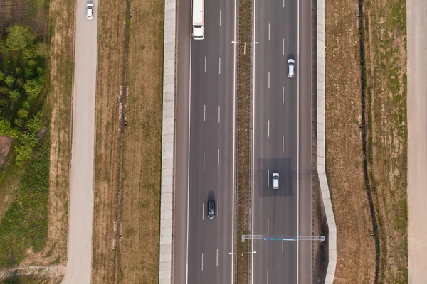 Luchtfoto van de snelweg — Stockfoto