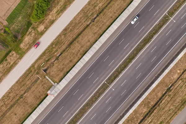 Luchtfoto van de snelweg — Stockfoto