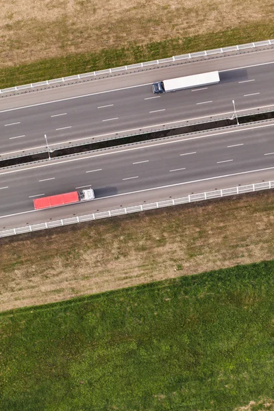 Flygfoto över motorvägen — Stockfoto