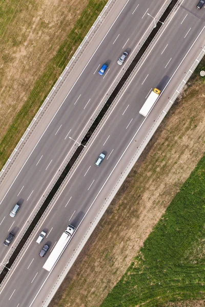 Flygfoto över motorvägen — Stockfoto