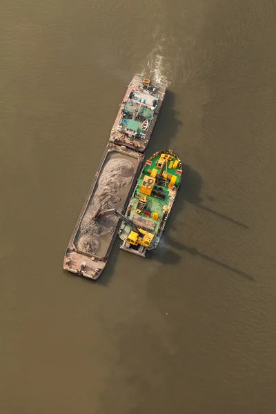 A river barge Utcarészlet — Stock Fotó