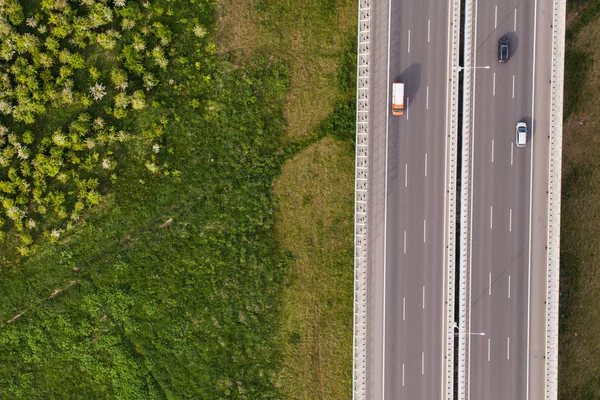 Vista aérea da rodovia — Fotografia de Stock