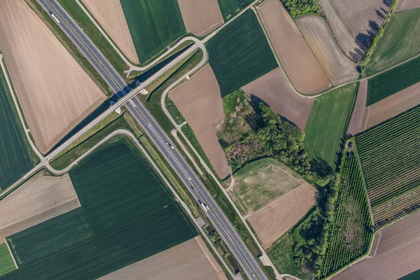 Vista aérea da rodovia — Fotografia de Stock