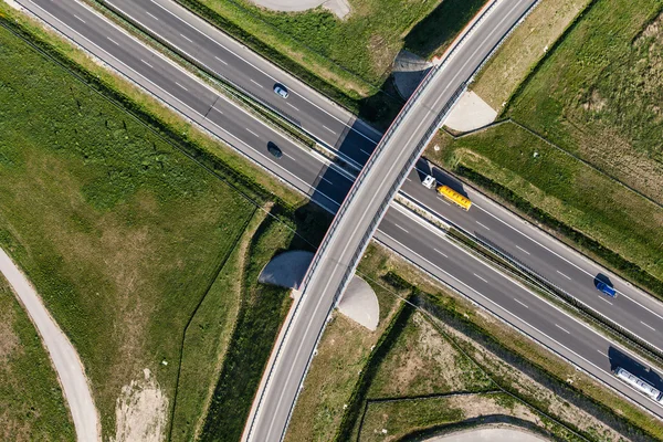 高速道路の空中風景 — ストック写真