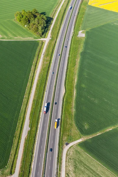 Veduta aerea dell'autostrada — Foto Stock