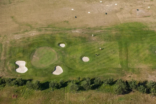 Polonya golf alanı üzerinde havadan görünümü — Stok fotoğraf