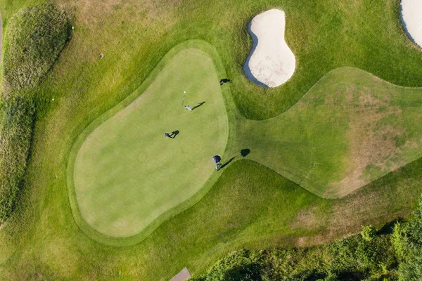 Vista aerea sul campo da golf in Polonia — Foto Stock