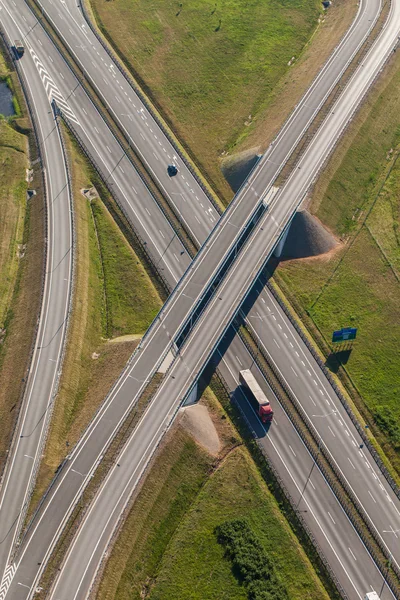 Flygfoto över motorvägen — Stockfoto