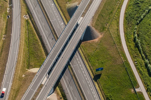 高速公路的空中景观 — 图库照片