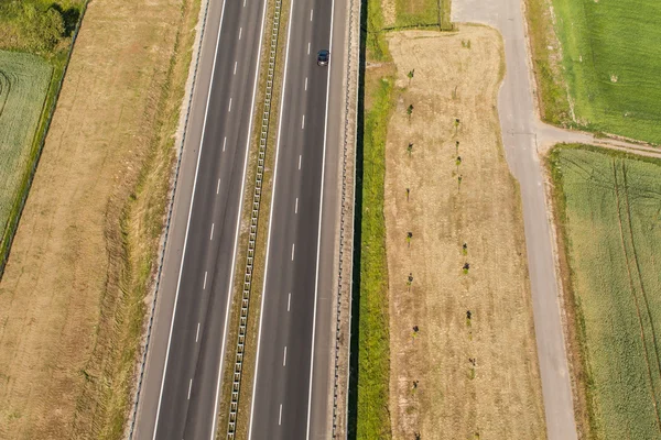 Luchtfoto van de snelweg — Stockfoto
