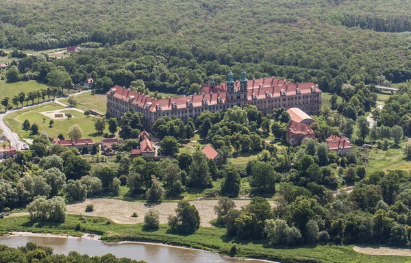 Aerial view of Lubiaz abbey — Stock Photo, Image