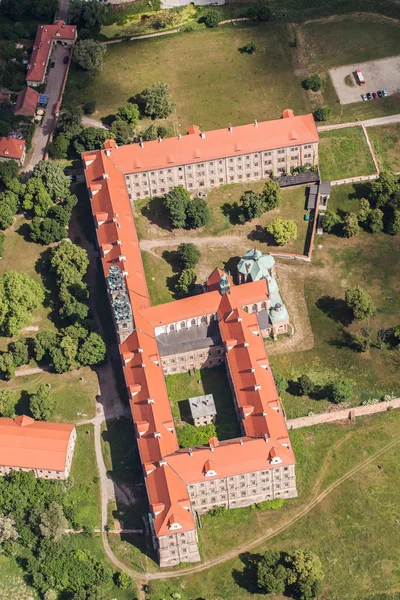 Aerial view of Lubiaz abbey — Stock Photo, Image