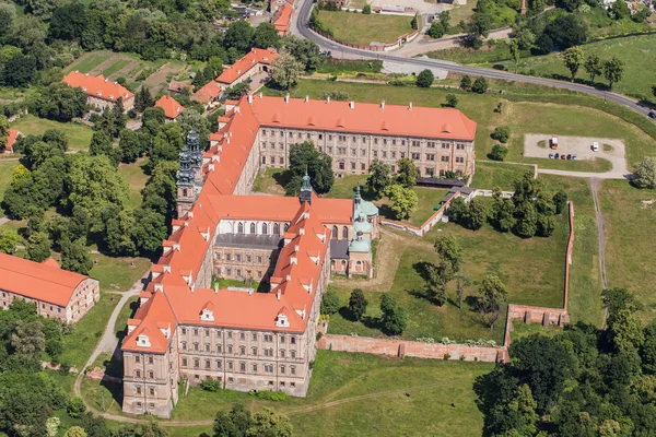 Aerial view of Lubiaz abbey — Stock Photo, Image