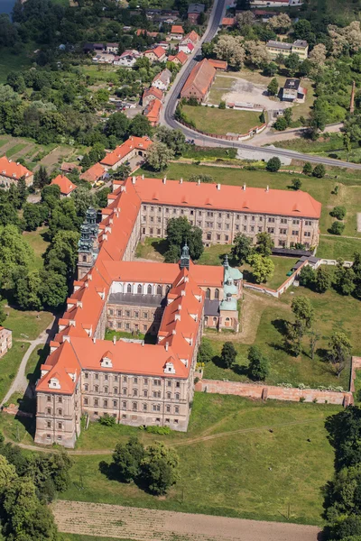 Aerial view of Lubiaz abbey — Stock Photo, Image