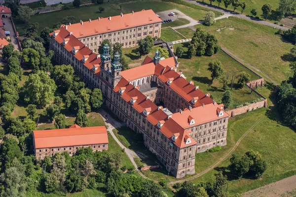 Aerial view of Lubiaz abbey — Stock Photo, Image