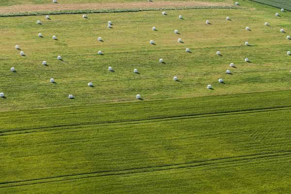 Letecký pohled na polích — Stock fotografie