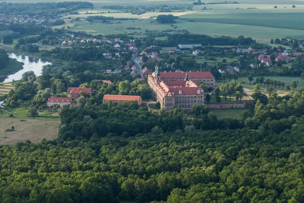 Aerial view of Lubiaz abbey — Stock Photo, Image