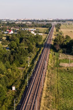 Demiryolu havadan görünümü 