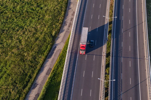 Letecký pohled na dálnici — Stock fotografie