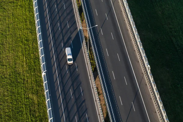 Flygfoto över motorvägen — Stockfoto