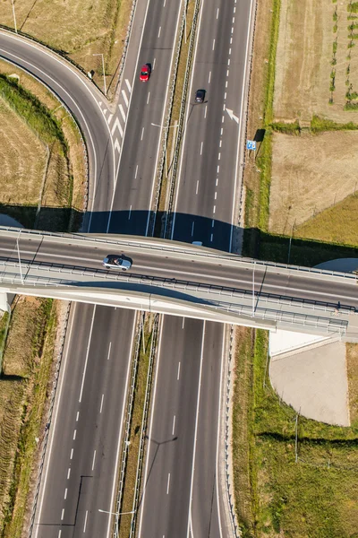 高速道路の空中風景 — ストック写真