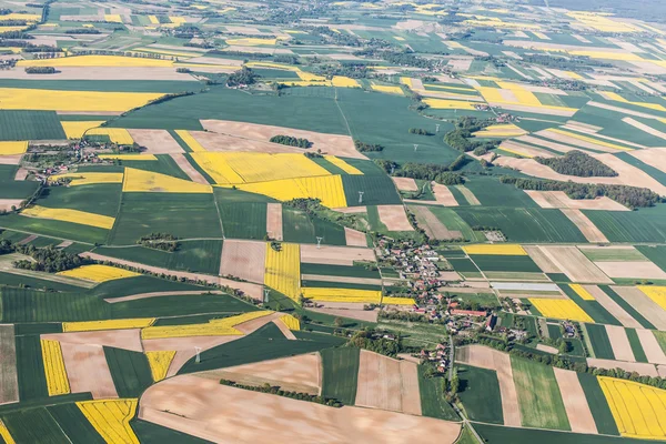 Vista aerea dei campi di raccolta — Foto Stock