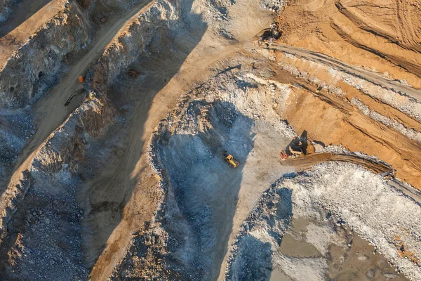 Aerial view of rock quarry — Stock Photo, Image