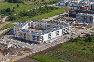 Wroclaw, Polonya - 22 Temmuz 2015: Wroclaw şehrin havadan görünümü 