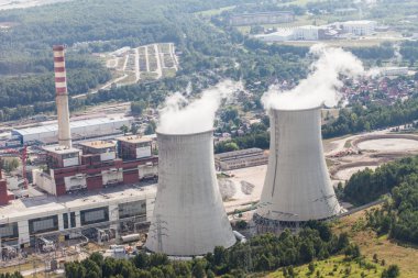 kömür santralı Polonya havadan görünümü