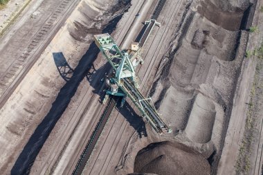 aerial view of coal mine clipart