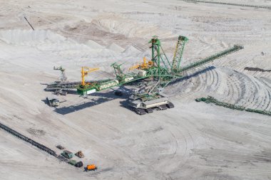 kömür madeninin havadan görünüşü