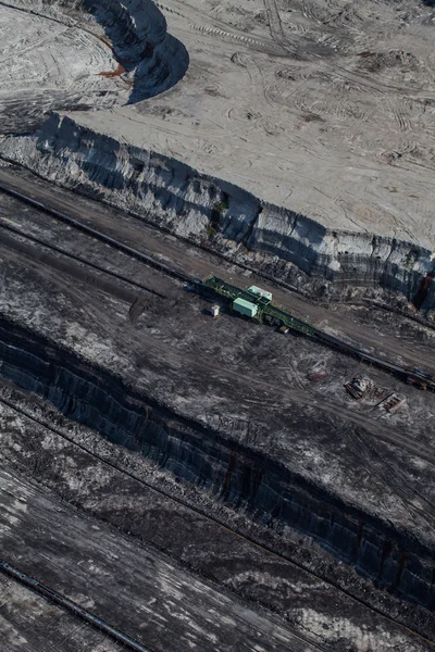 Vue aérienne de la mine de charbon — Photo