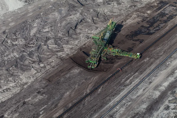 Aerial view of coal mine — Stock Photo, Image