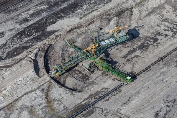 Vista aerea della miniera di carbone — Foto Stock