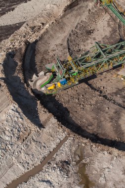 kömür madeninin havadan görünüşü