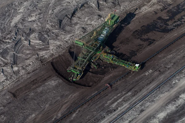 Aerial view of coal mine — Stock Photo, Image