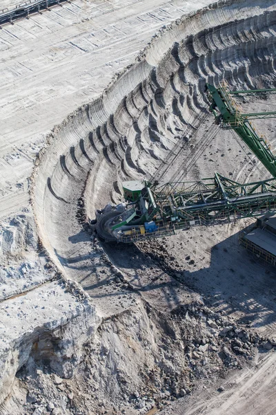 Aerial view of coal mine — Stock Photo, Image