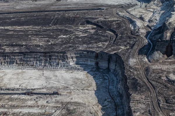 Aerial view of coal mine — Stock Photo, Image