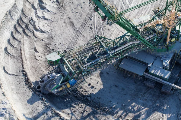 Aerial view of coal mine — Stock Photo, Image