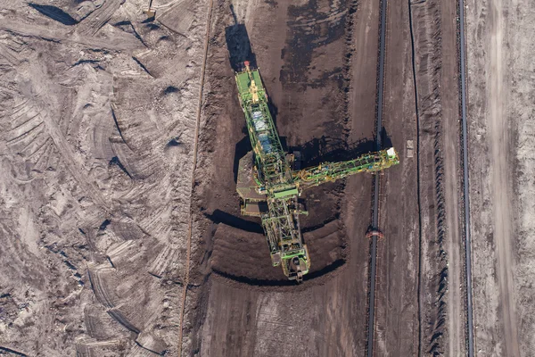 Vue aérienne de la mine de charbon — Photo