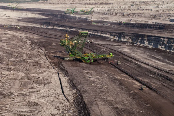 Aerial view of coal mine — Stock Photo, Image