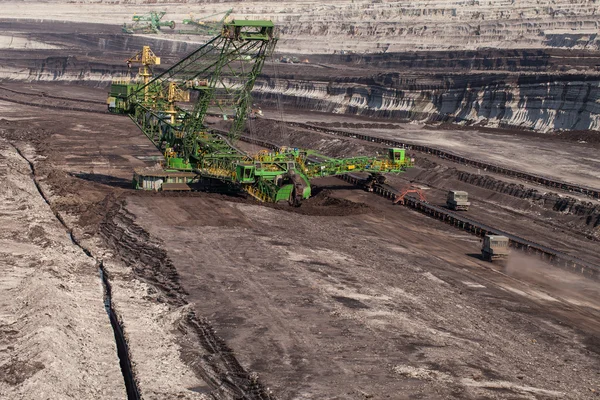 Aerial view of coal mine — Stock Photo, Image