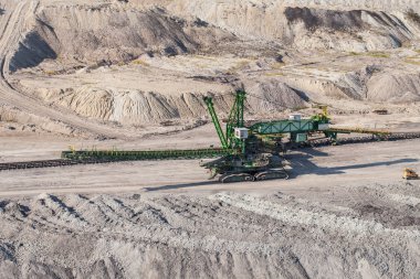 aerial view of coal mine clipart