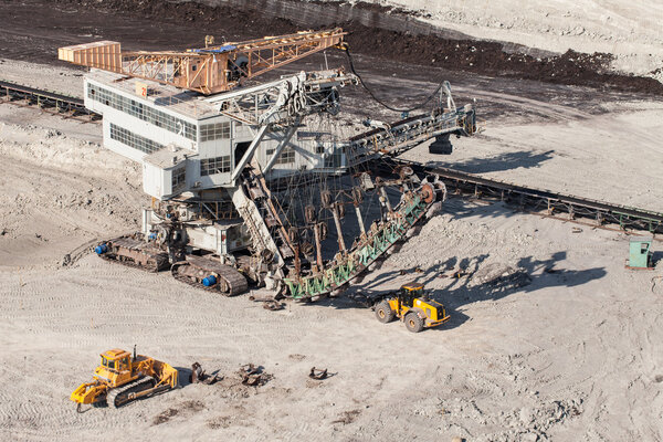 aerial view of coal mine