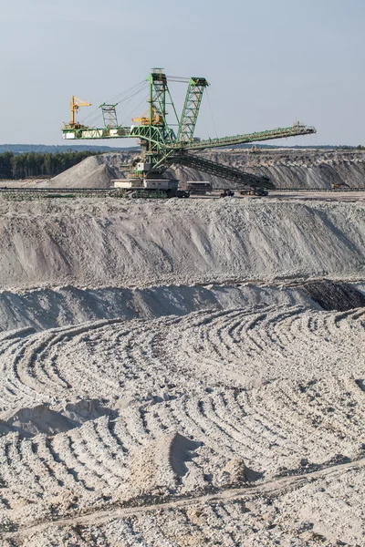 Flygfoto över kolgruvan Stockbild