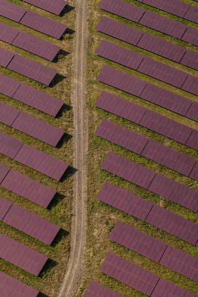 Vista aérea de la central solar — Foto de Stock