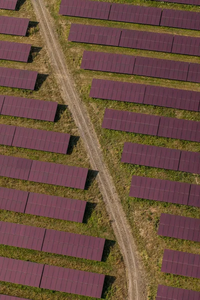 Vista aérea de la central solar — Foto de Stock