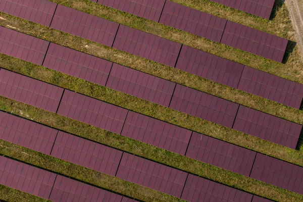 Vista aérea de la central solar — Foto de Stock